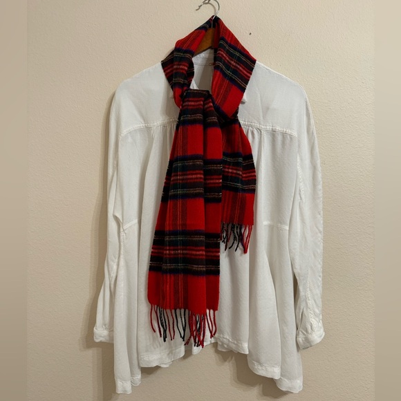 Johnston of Elgin The Scotch House Cashmere Wool Plaid Scarf Holiday - Picture 1 of 9